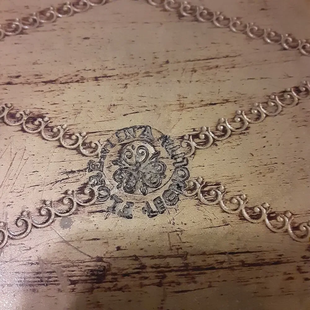 Vintage Florenina Legnolita Stamped Serving Tray Italy Decorative 18.5x13.5